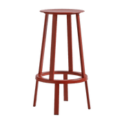 Tabouret de bar 75cm en aluminium rouge Revolver - HAY - The Cool Republic