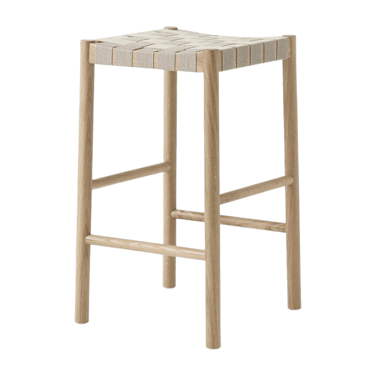 Tabouret de bar beige et piètement naturel Betty TK7 - &tradition - The Cool Republic
