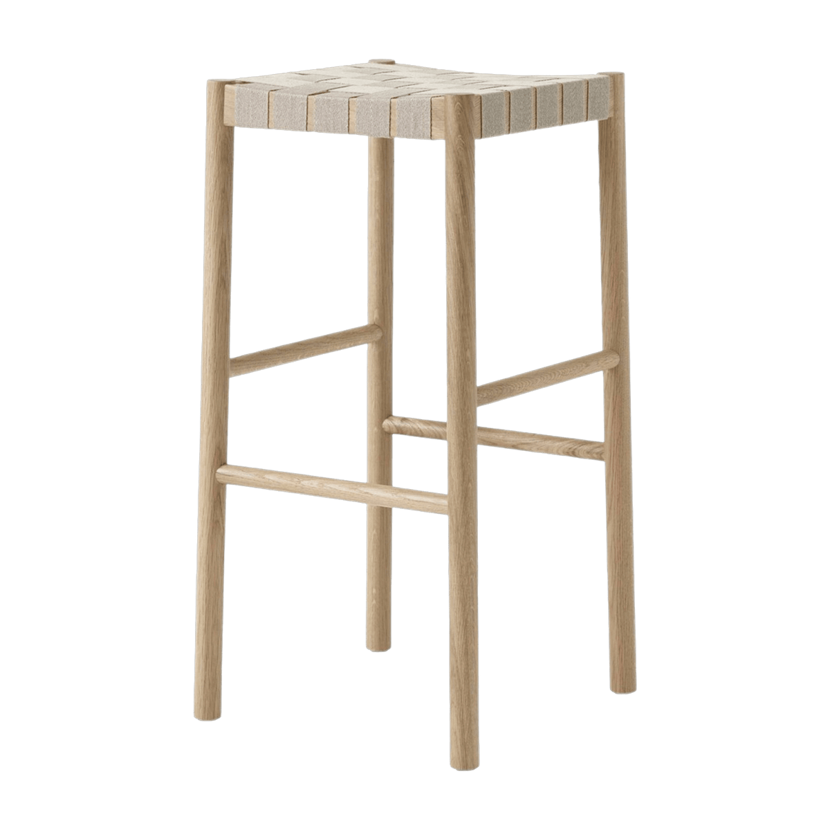 Tabouret de bar beige et piètement naturel Betty TK8 - &tradition - The Cool Republic