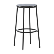 Tabouret de bar en acier et aluminium noir 65 cm Circa noir Aluminum - Normann Copenhagen - The Cool Republic
