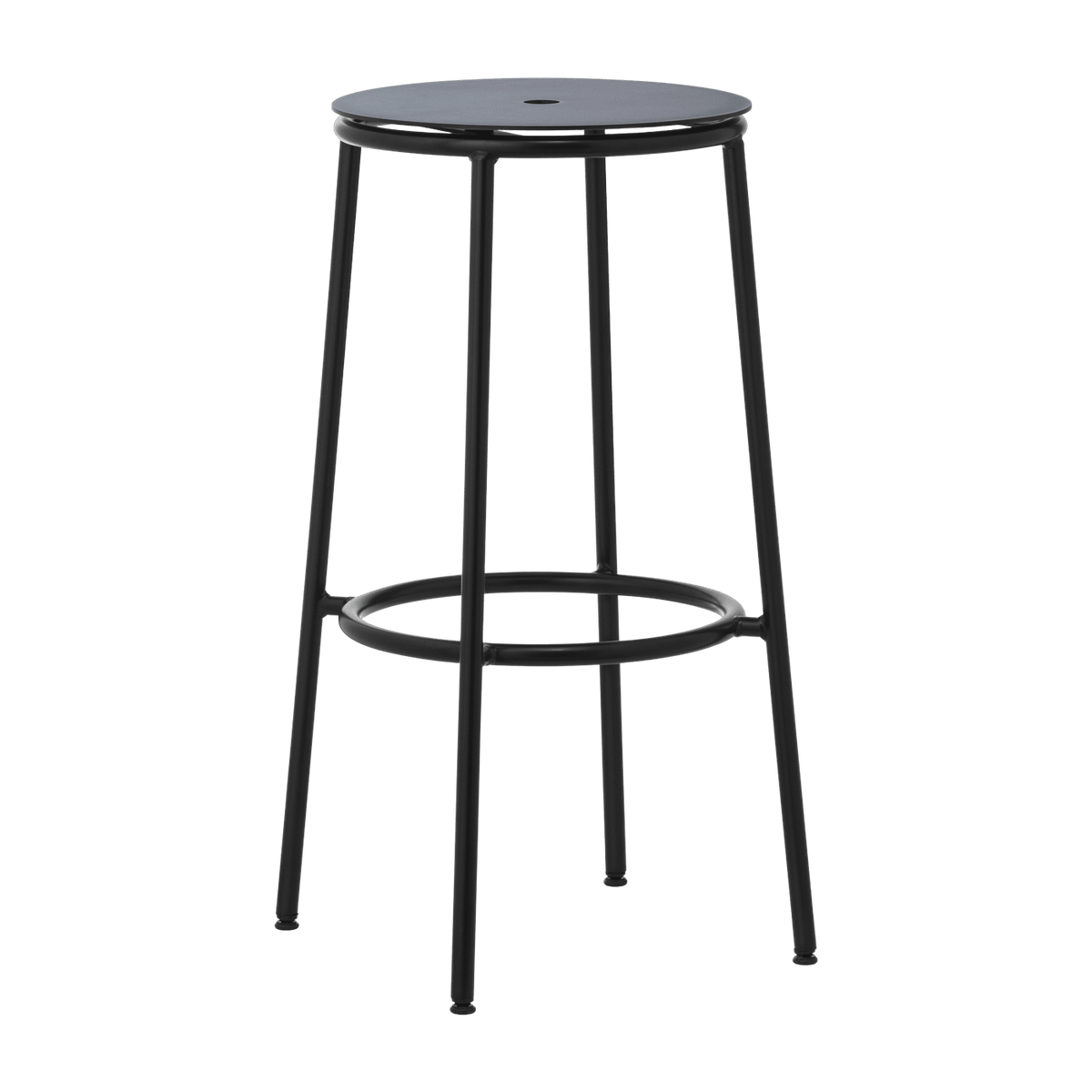Circa steel and black aluminum bar stool 75 cm - Normann Copenhagen - The Cool Republic
