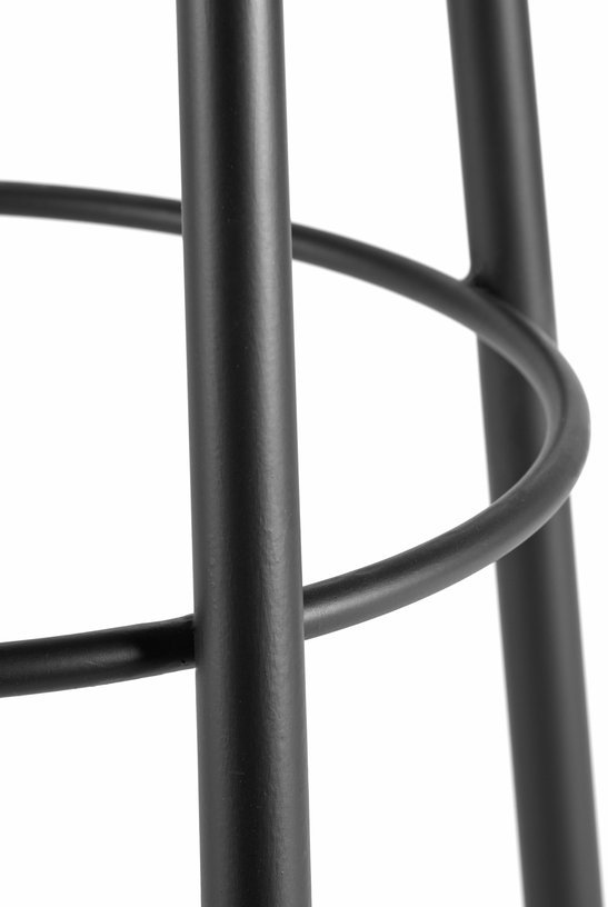 Tabouret de bar en acier et contreplaqué noir 66cm - Serax - The Cool Republic