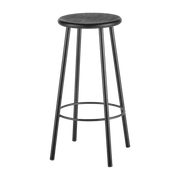 Tabouret de bar en acier et contreplaqué noir 66cm - Serax - The Cool Republic