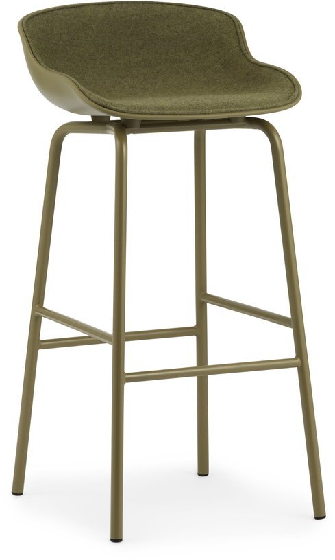 Tabouret de bar en acier et pp avec tissu olive 75 cm Hyg - Normann Copenhagen - The Cool Republic