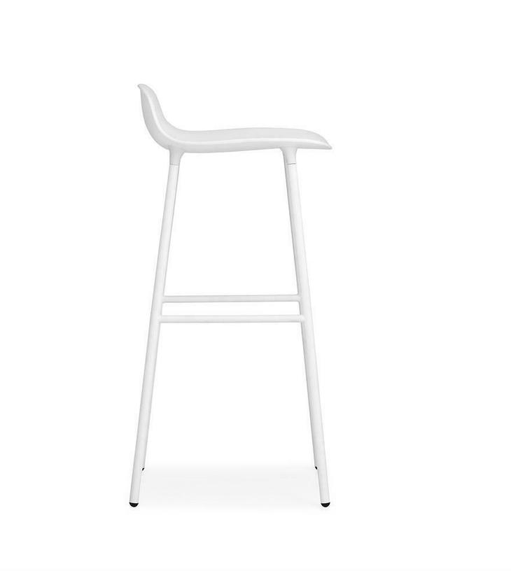 Tabouret de bar en acier et pp blanc 75 cm Form - Normann Copenhagen - The Cool Republic