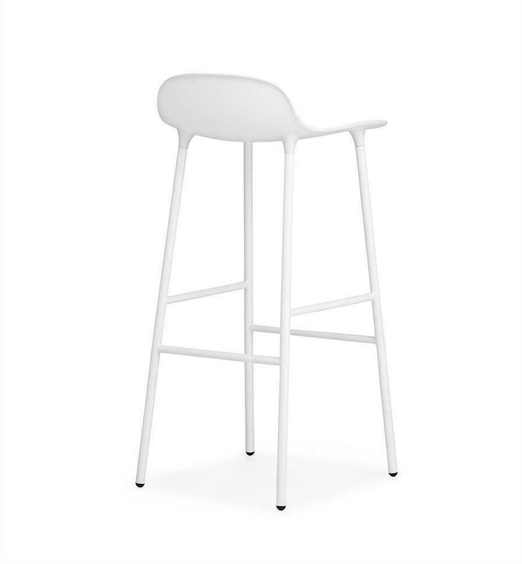 Tabouret de bar en acier et pp blanc 75 cm Form - Normann Copenhagen - The Cool Republic