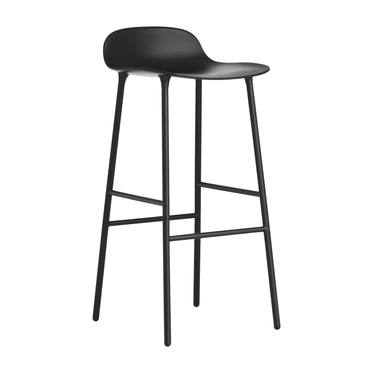 Tabouret de bar en acier et pp noir 75 cm Form - Normann Copenhagen - The Cool Republic