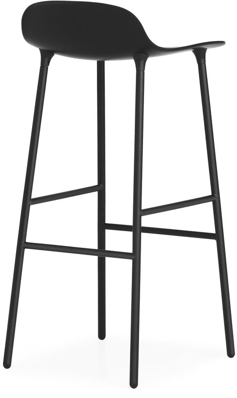 Tabouret de bar en acier et pp noir 75 cm Form - Normann Copenhagen - The Cool Republic