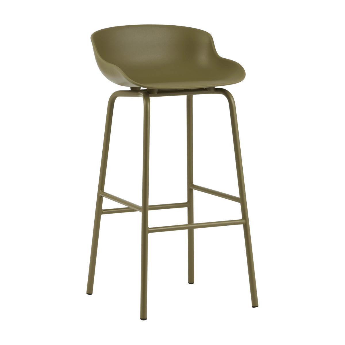 Tabouret de bar en acier et pp olive 75 cm Hyg - Normann Copenhagen - The Cool Republic