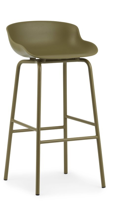 Tabouret de bar en acier et pp olive 75 cm Hyg - Normann Copenhagen - The Cool Republic