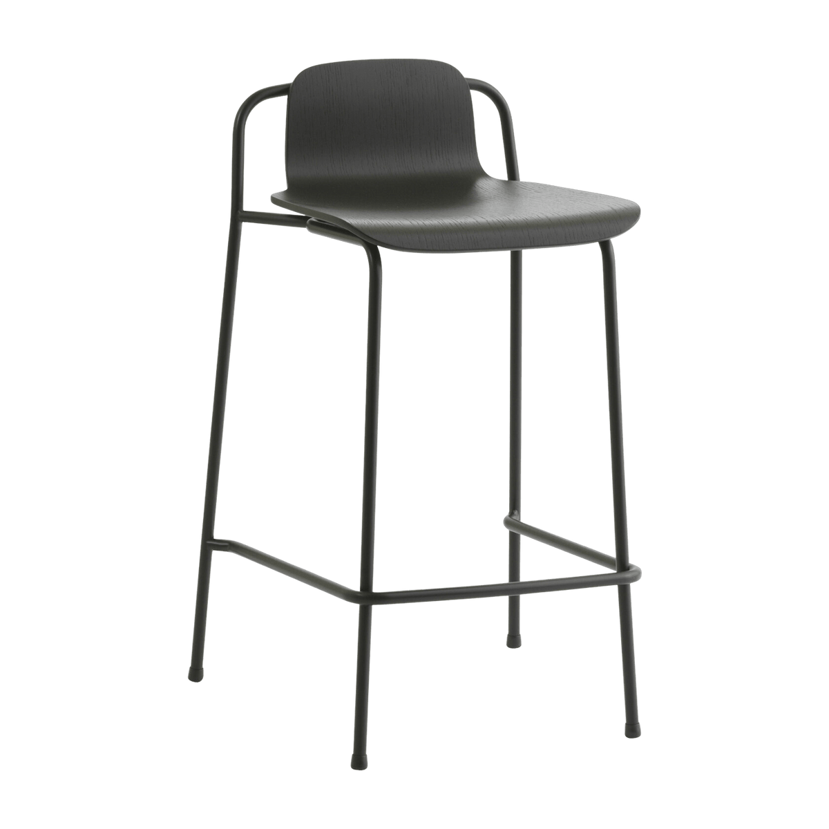 Tabouret de bar en acier noir 65cm Studio Oak - Normann Copenhagen - The Cool Republic