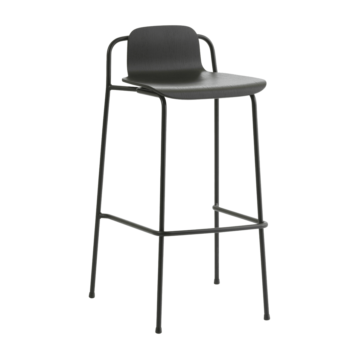 Tabouret de bar en acier noir 75 cm Studio Oak - Normann Copenhagen - The Cool Republic