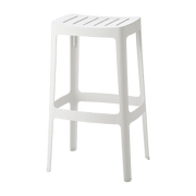 Tabouret de bar en aluminium blanc Cut - Cane-Line - The Cool Republic