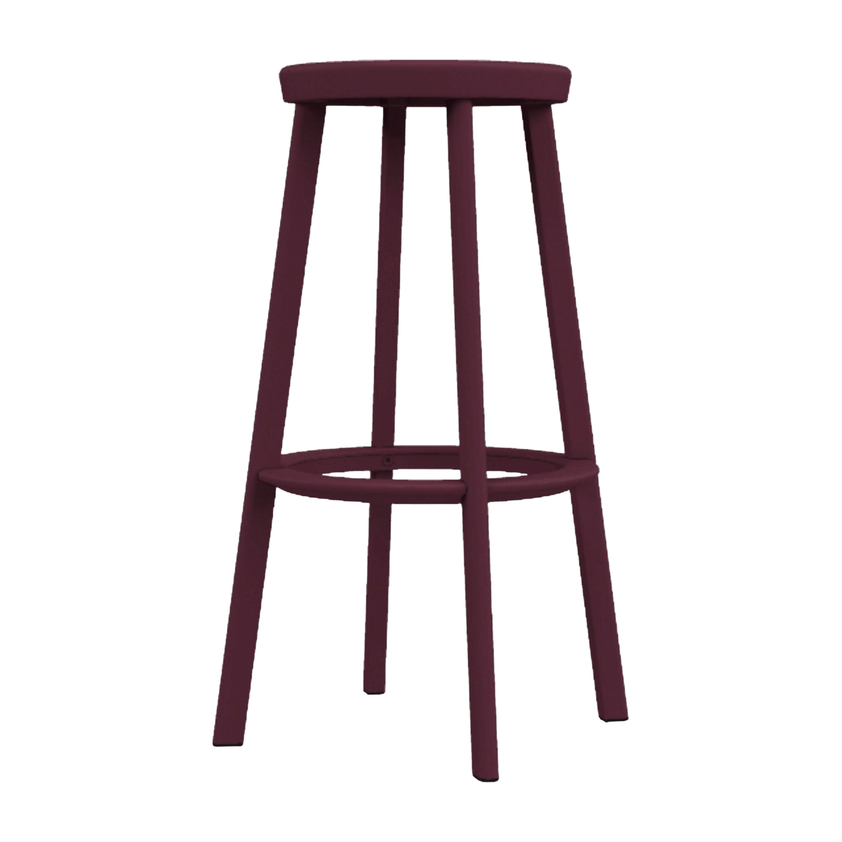 Tabouret de bar en aluminium bordeaux 76 cm Deja-vu - Magis - The Cool Republic