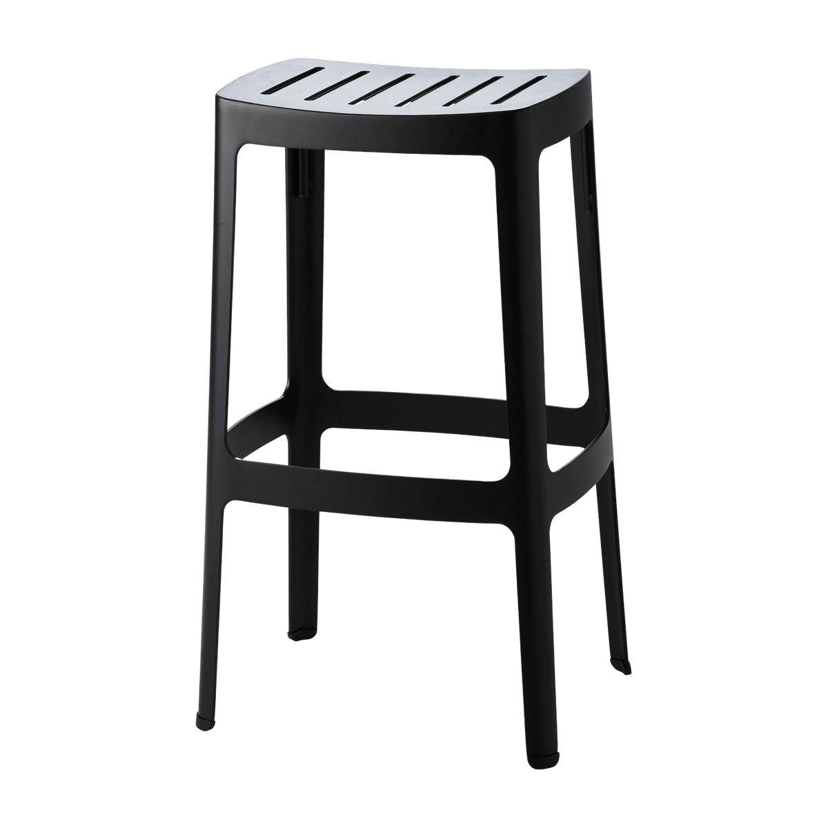 Tabouret de bar en aluminium noir Cut - Cane-Line - The Cool Republic