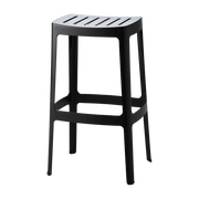 Tabouret de bar en aluminium noir Cut - Cane-Line - The Cool Republic