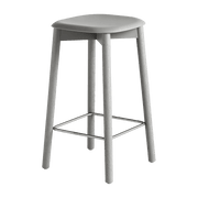 Tabouret de bar en bois de chêne gris 65 cm Soft Edge 32 - HAY - The Cool Republic