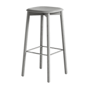 Tabouret de bar en bois de chêne gris 75 cm Soft Edge 32 - HAY - The Cool Republic