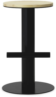 Tabouret de bar en bois de pin et acier noir 65 x 40 cm Pole - Normann Copenhagen - The Cool Republic