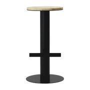 Tabouret de bar en bois de pin et acier noir 75 x 40 cm Pole - Normann Copenhagen - The Cool Republic