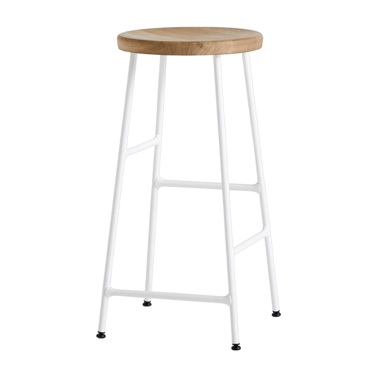 Tabouret de bar en bois et acier blanc 65 cm Cornet - HAY - The Cool Republic