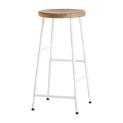 Tabouret de bar en bois et acier blanc 65 cm Cornet - HAY - The Cool Republic