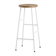 Tabouret de bar en bois et acier blanc 75 cm Cornet - HAY - The Cool Republic