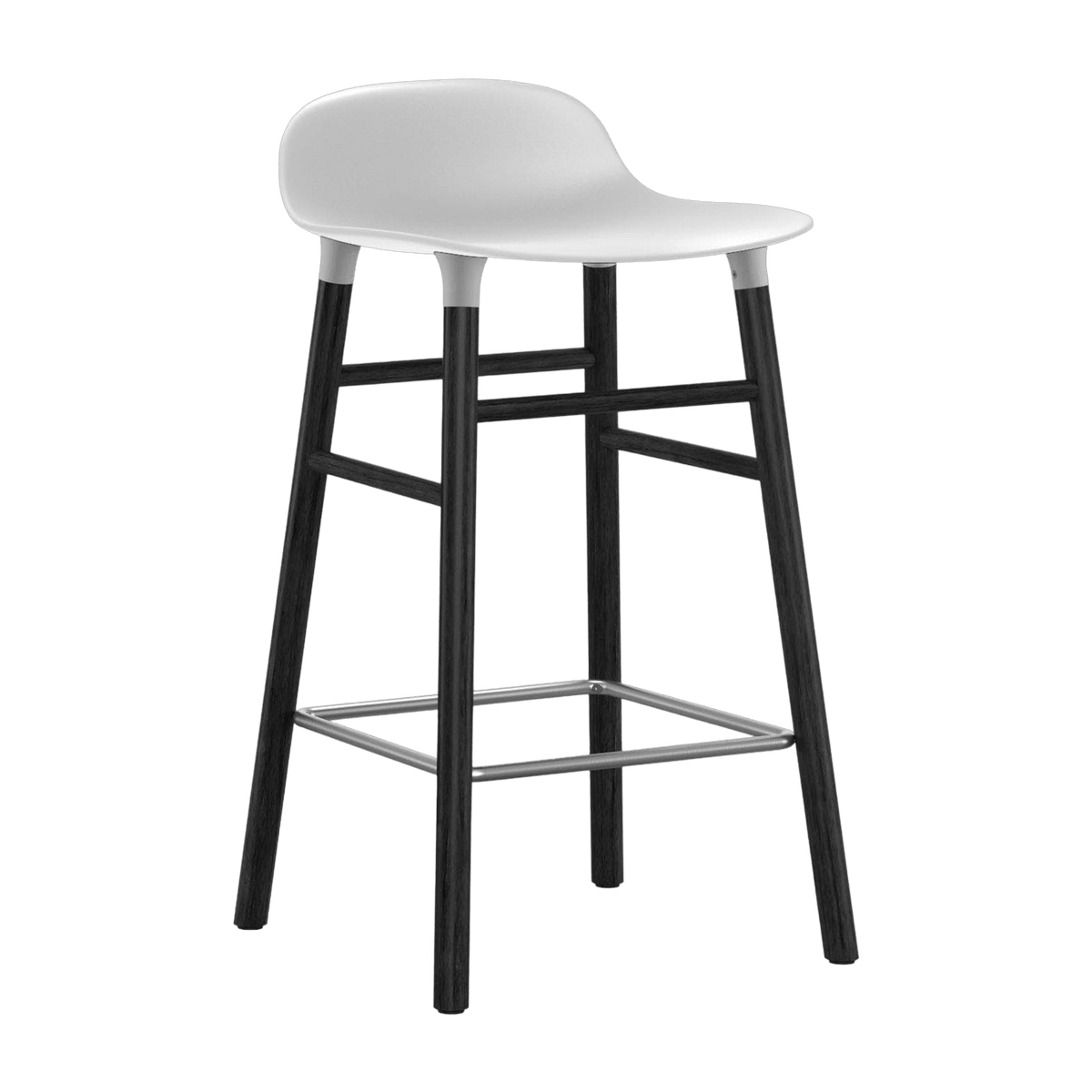Tabouret de bar en bois noir et pp blanc 65 cm Form - Normann Copenhagen - The Cool Republic