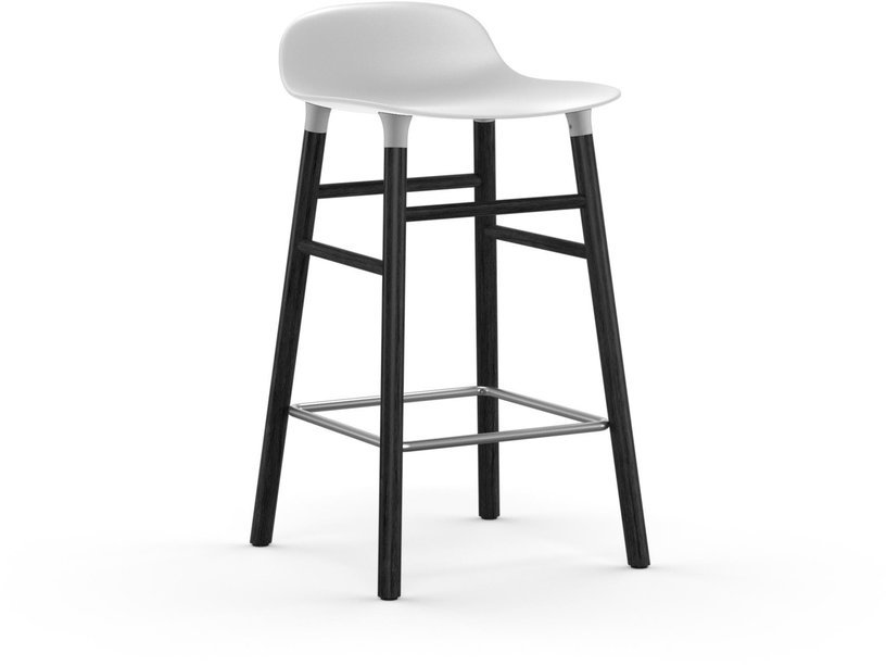 Tabouret de bar en bois noir et pp blanc 65 cm Form - Normann Copenhagen - The Cool Republic