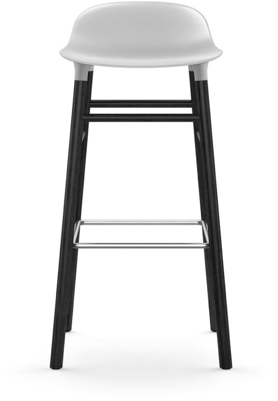 Tabouret de bar en bois noir et pp blanc 75 cm Form - Normann Copenhagen - The Cool Republic