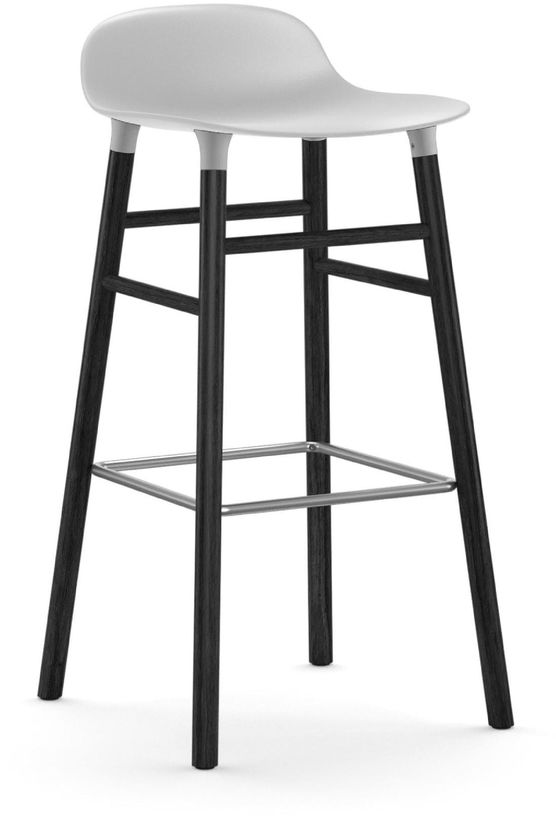 Tabouret de bar en bois noir et pp blanc 75 cm Form - Normann Copenhagen - The Cool Republic