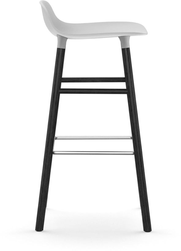 Tabouret de bar en bois noir et pp blanc 75 cm Form - Normann Copenhagen - The Cool Republic