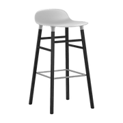 Tabouret de bar en bois noir et pp blanc 75 cm Form - Normann Copenhagen - The Cool Republic