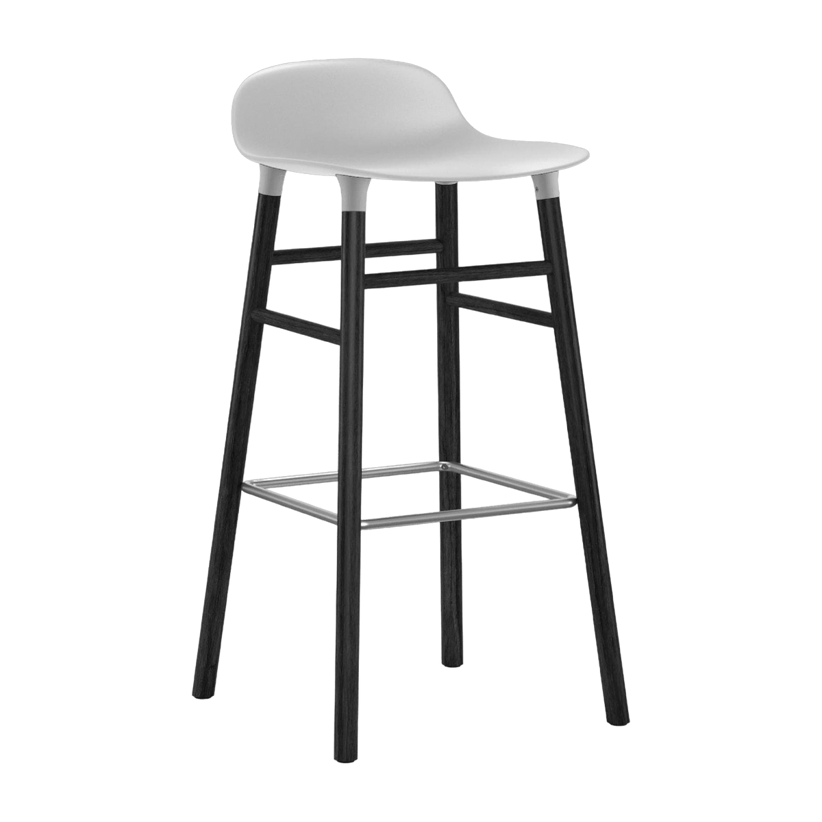 Tabouret de bar en bois noir et pp blanc 75 cm Form - Normann Copenhagen - The Cool Republic