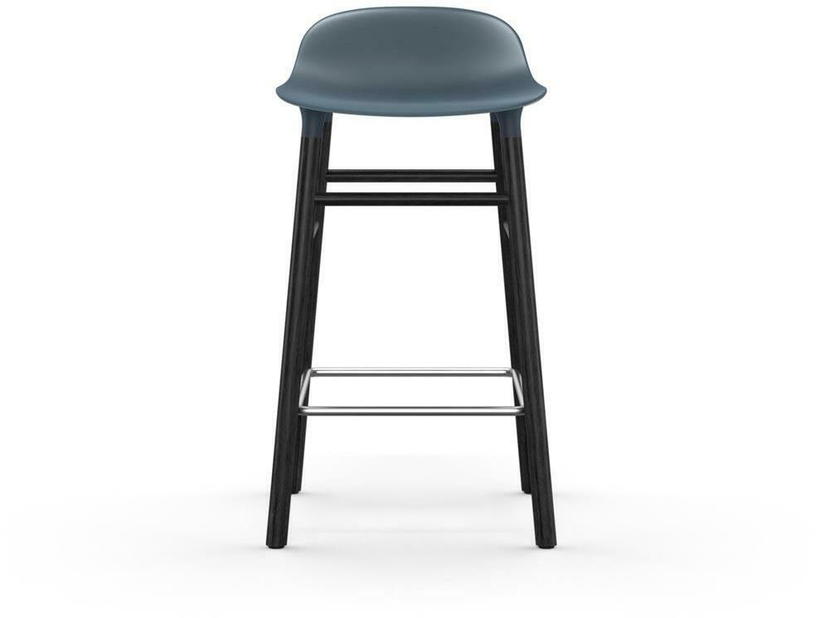Tabouret de bar en bois noir et pp bleu 65 cm Form - Normann Copenhagen - The Cool Republic