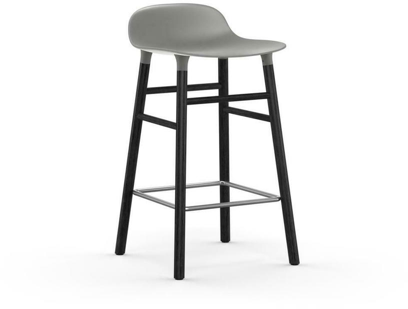 Tabouret de bar en bois noir et pp gris 65 cm Form - Normann Copenhagen - The Cool Republic