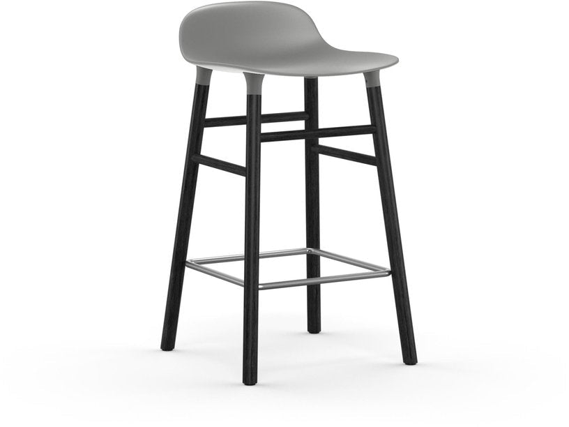 Tabouret de bar en bois noir et pp gris 65 cm Form - Normann Copenhagen - The Cool Republic
