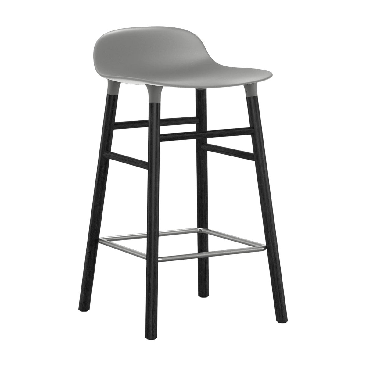 Tabouret de bar en bois noir et pp gris 65 cm Form - Normann Copenhagen - The Cool Republic