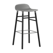 Tabouret de bar en bois noir et pp gris 75 cm Form - Normann Copenhagen - The Cool Republic