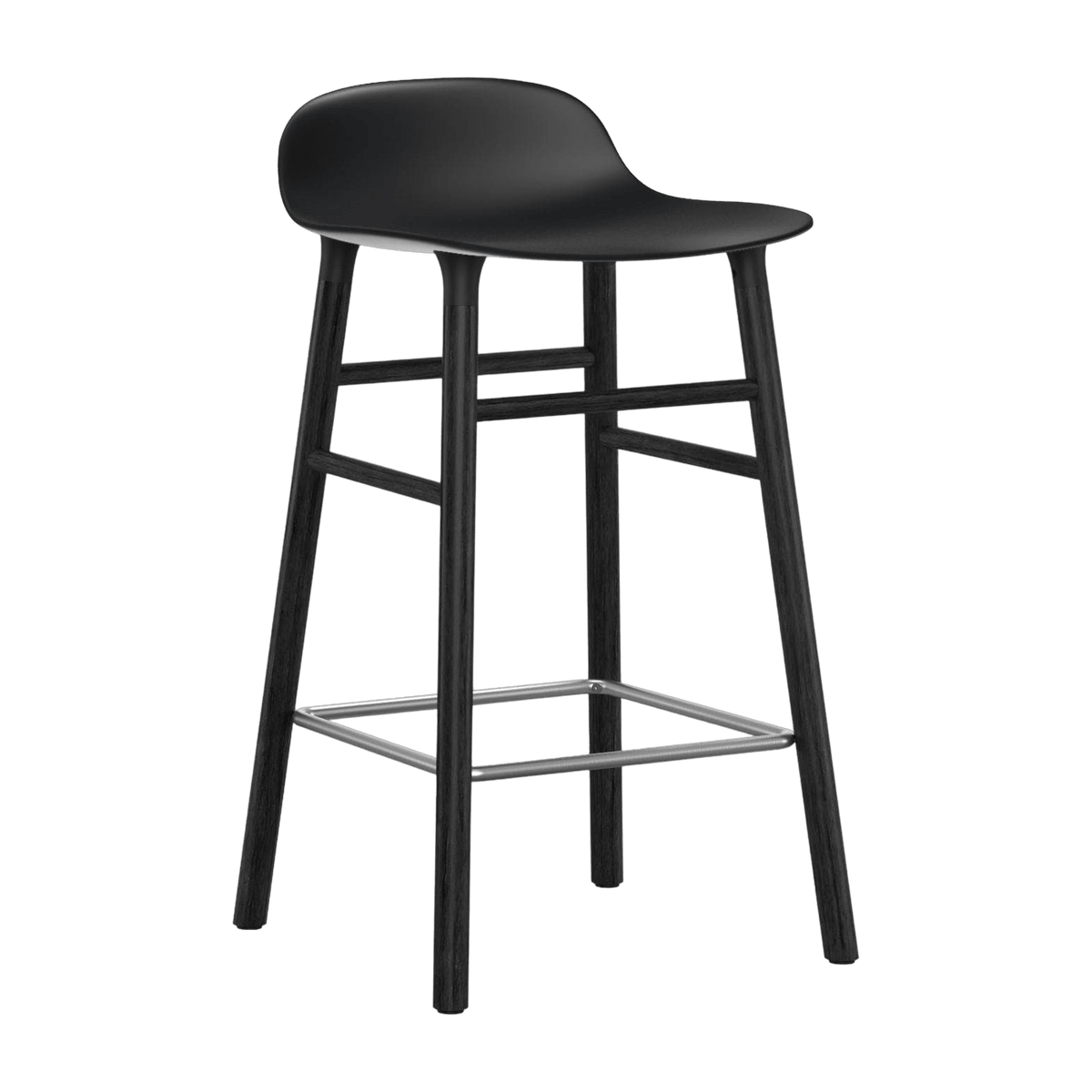 Tabouret de bar en bois noir et pp noir 65 cm Form - Normann Copenhagen - The Cool Republic