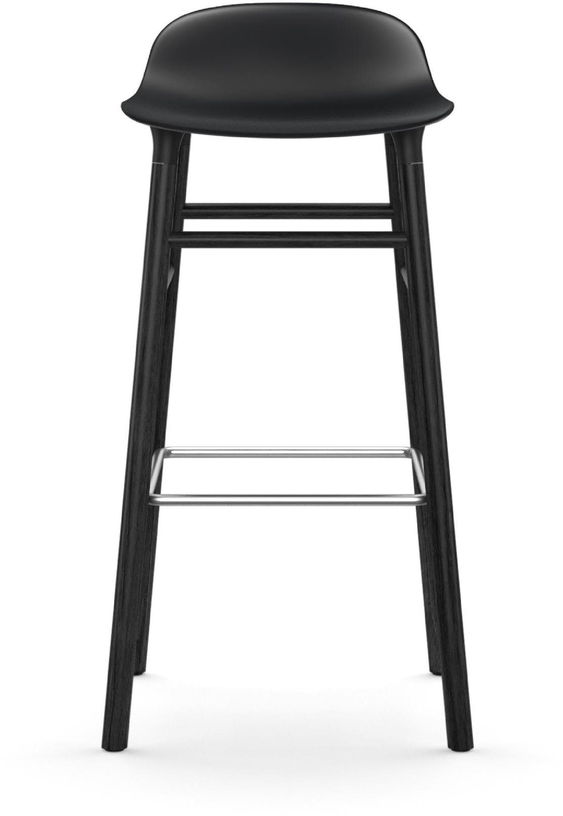 Tabouret de bar en bois noir et pp noir 75 cm Form - Normann Copenhagen - The Cool Republic