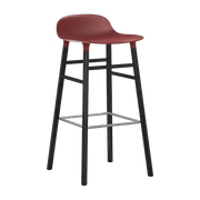 Tabouret de bar en bois noir et pp rouge 75 cm Form - Normann Copenhagen - The Cool Republic