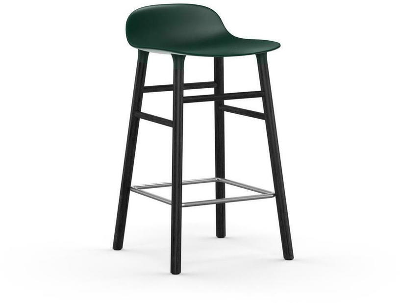 Tabouret de bar en bois noir et pp vert 65 cm Form - Normann Copenhagen - The Cool Republic