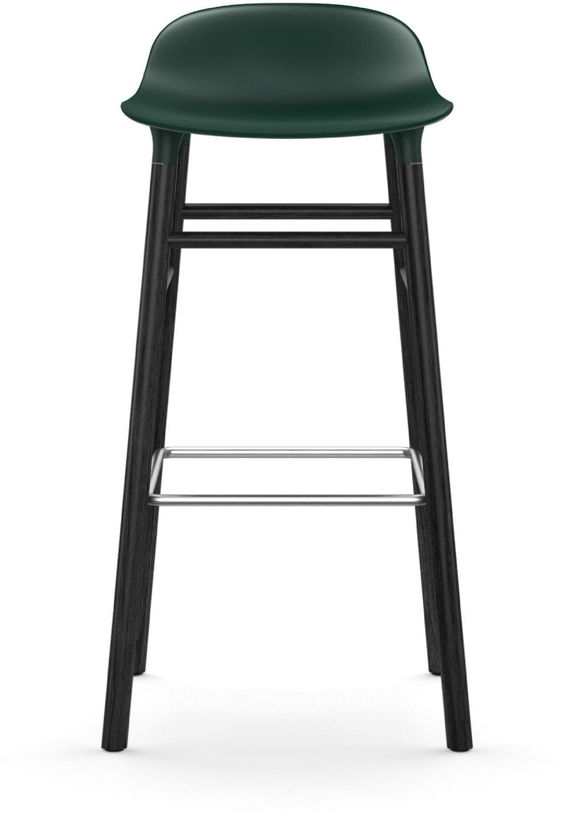Tabouret de bar en bois noir et pp vert 75 cm Form - Normann Copenhagen - The Cool Republic
