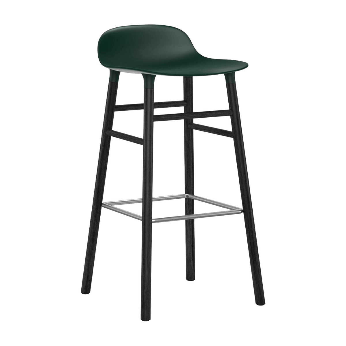 Tabouret de bar en bois noir et pp vert 75 cm Form - Normann Copenhagen - The Cool Republic