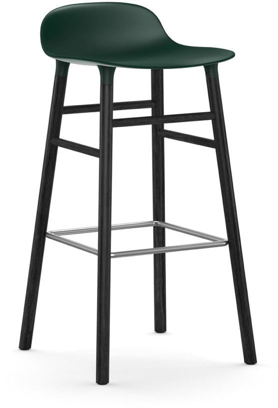 Tabouret de bar en bois noir et pp vert 75 cm Form - Normann Copenhagen - The Cool Republic
