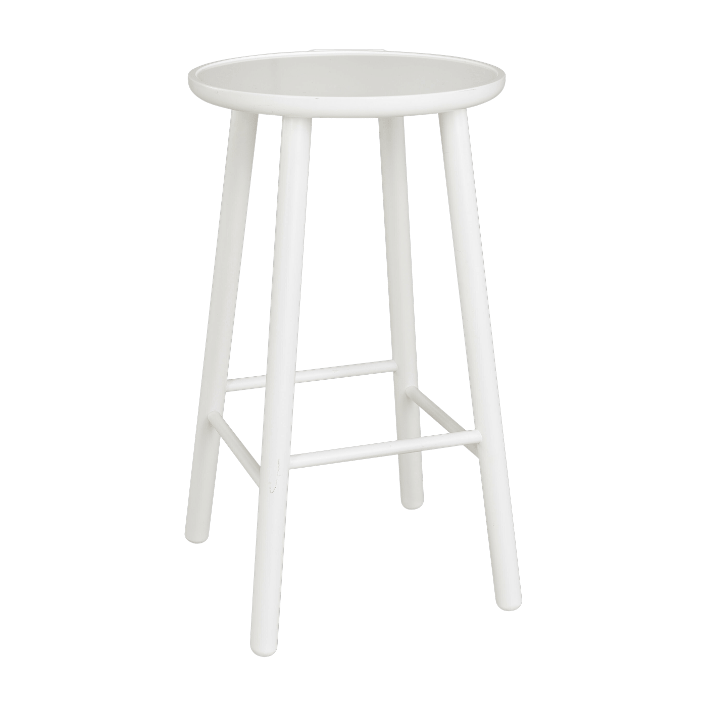 Tabouret de bar en bouleau blanc 63 cm ZigZag - Hans K - The Cool Republic