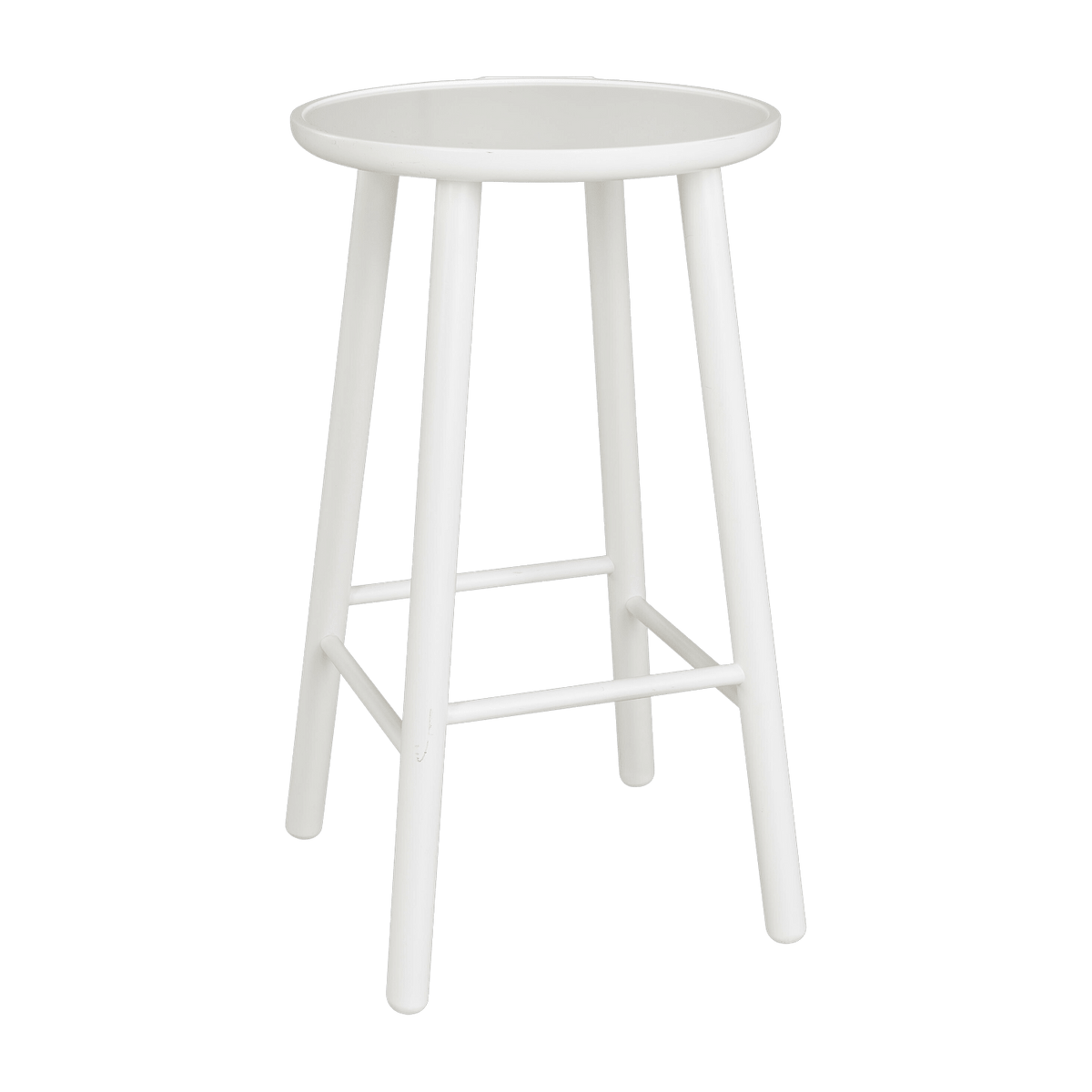 Tabouret de bar en bouleau blanc 63 cm ZigZag - Hans K - The Cool Republic