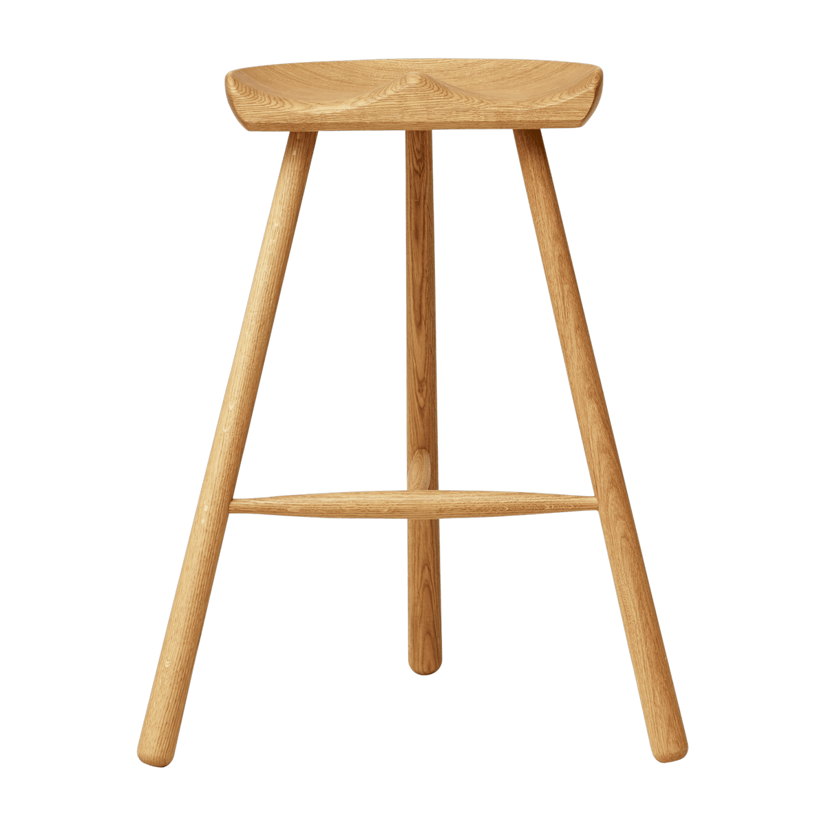 Tabouret de bar en chêne blanc huilé 68 cm Shoemaker - Form & Refine - The Cool Republic