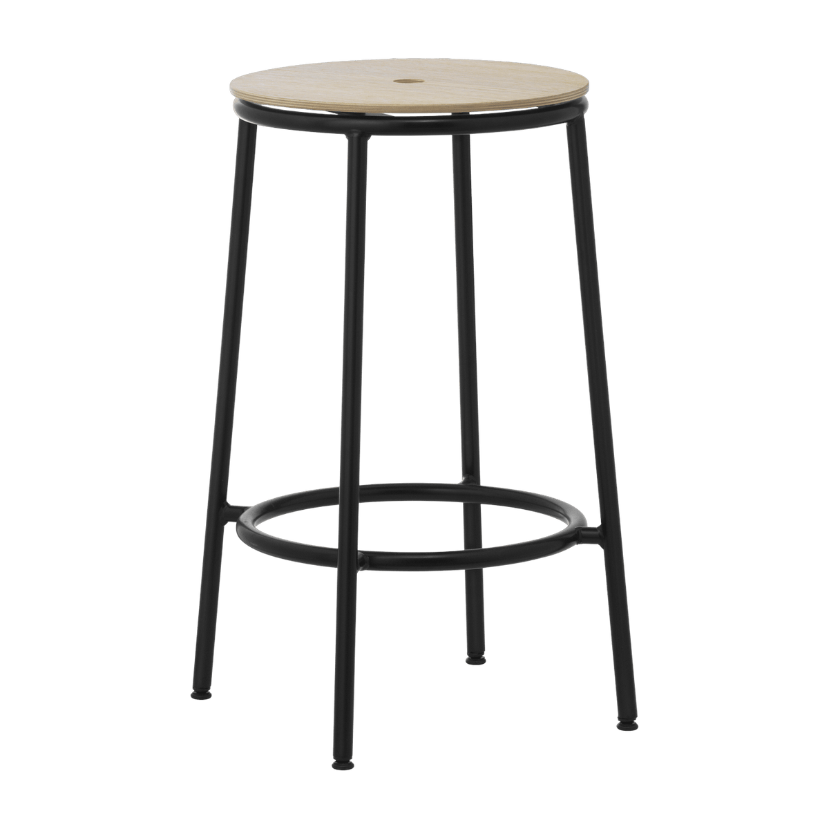 Tabouret de bar en chêne et acier noir 65 cm Circa Oak - Normann Copenhagen - The Cool Republic